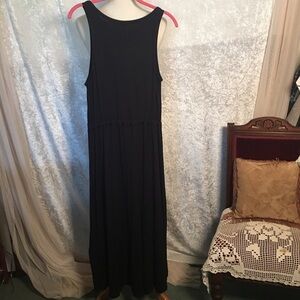The Limited Dress black soft terry maxi with drawstring   Size M. NWT
